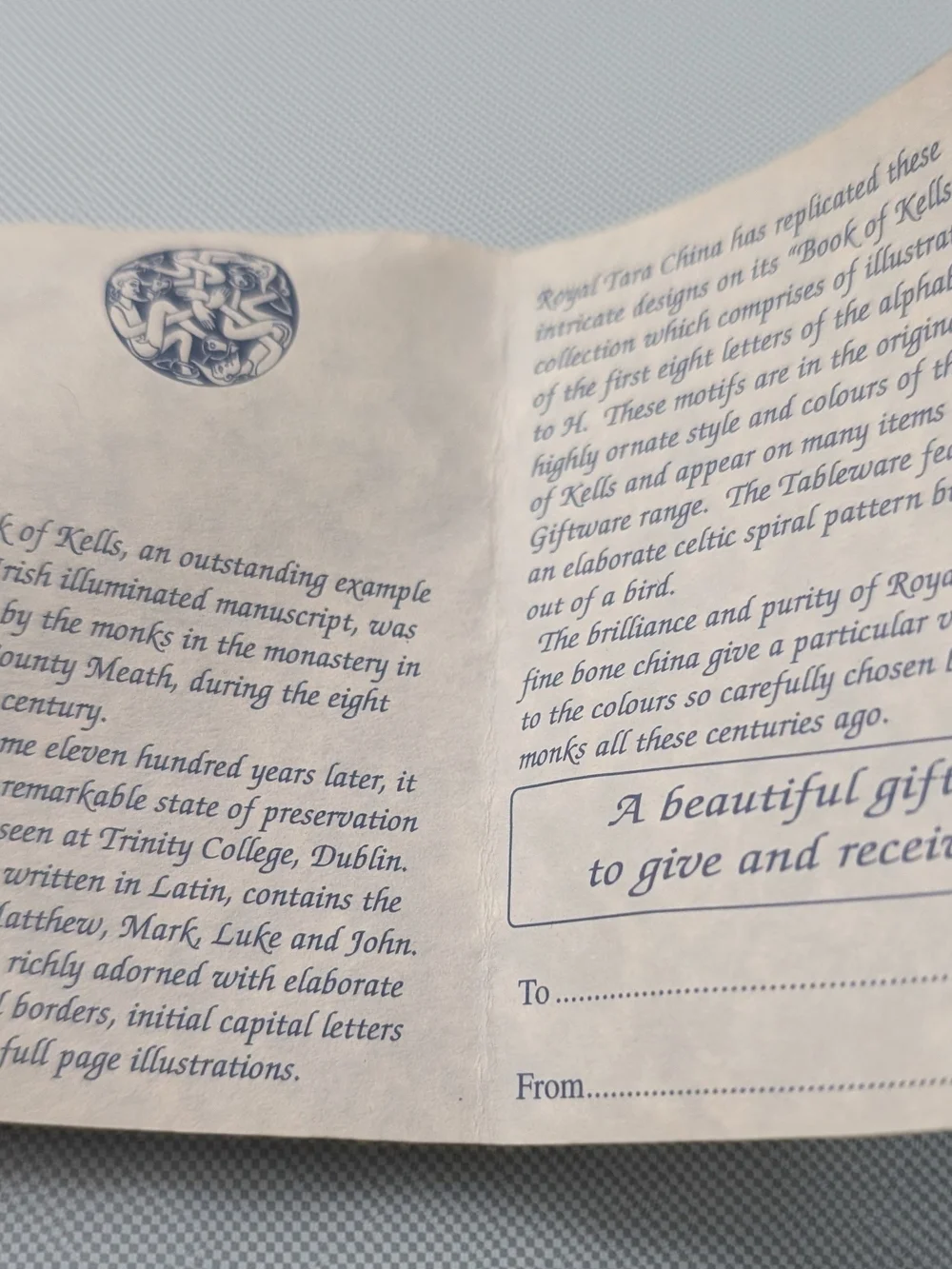 Royal Tara fine bone china coffee set in the highly collectible Book of Kells
